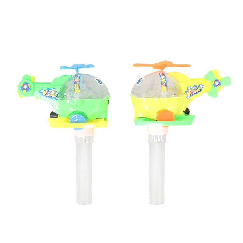 Flying light helicopter candy toy